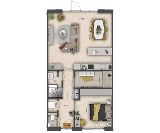 Floorplan - Kanaalstraat Bouwnummer 1, 9301 LT Roden